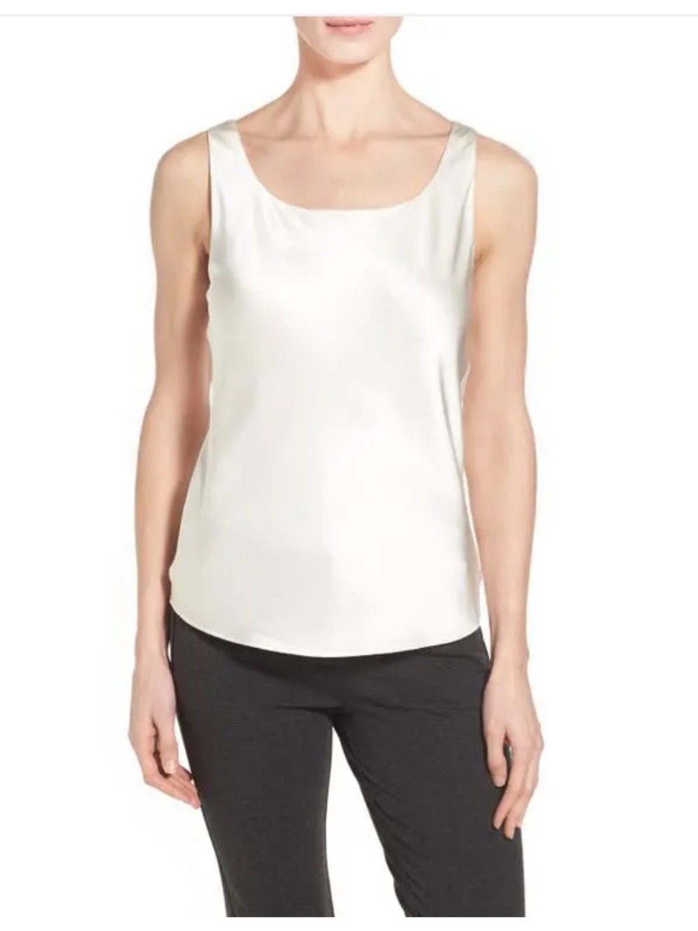 Lafayette 148 New York Silk Charmeuse Tank - size 6